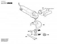 Bosch 0 601 801 541 Gws 9-125 Angle Grinder Gws9-125 Spare Parts